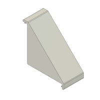MODULAR SOLUTIONS ALUMINUM GUSSET 45MM X 90MM GRAY PLASTIC CAP COVER FOR 40-120-1, FOR A FINISHED APPEARANCE